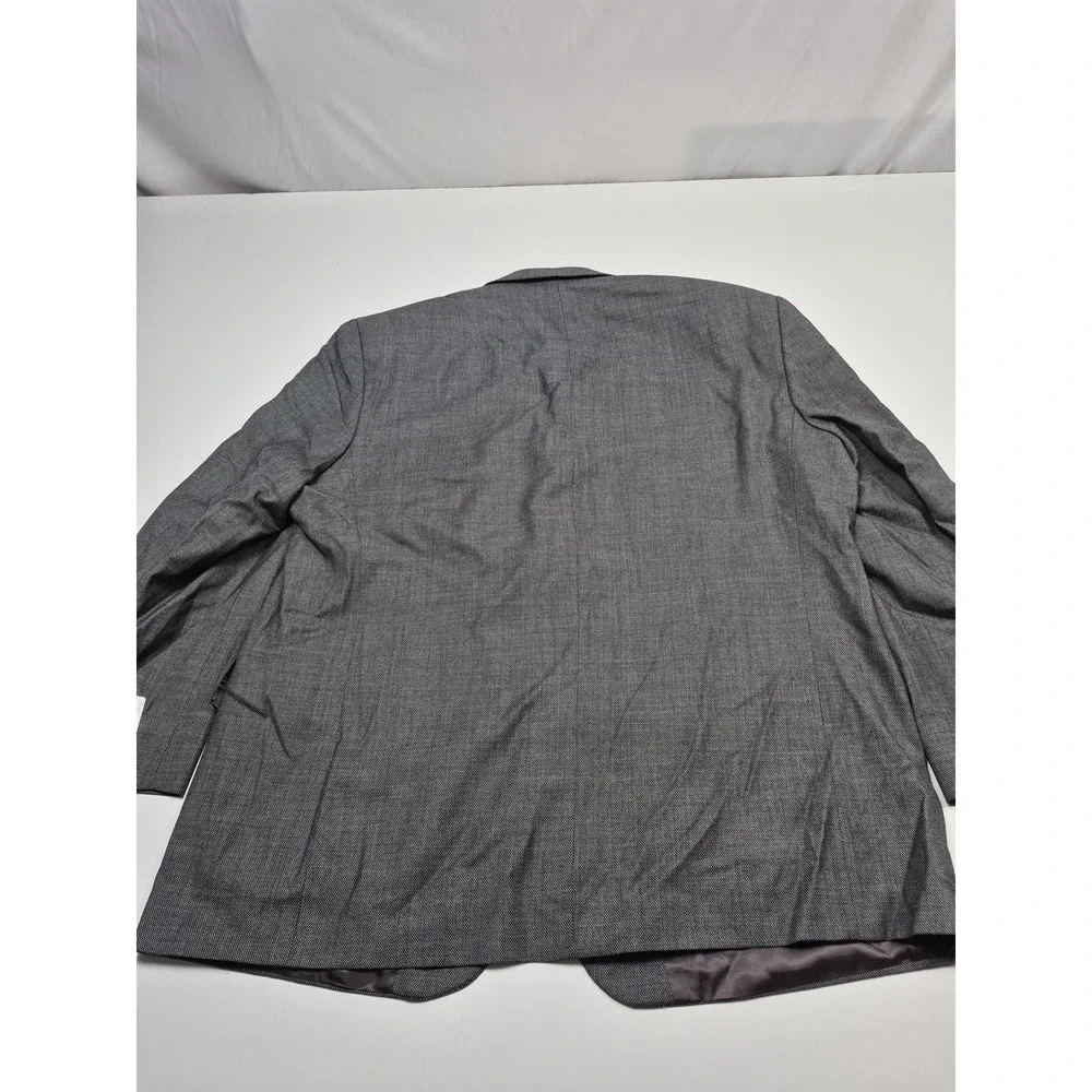 S Cohen Suit Mens 50R Gray 3 Button Wool Cashmere 2 Piece 45x36 Geometric NWT